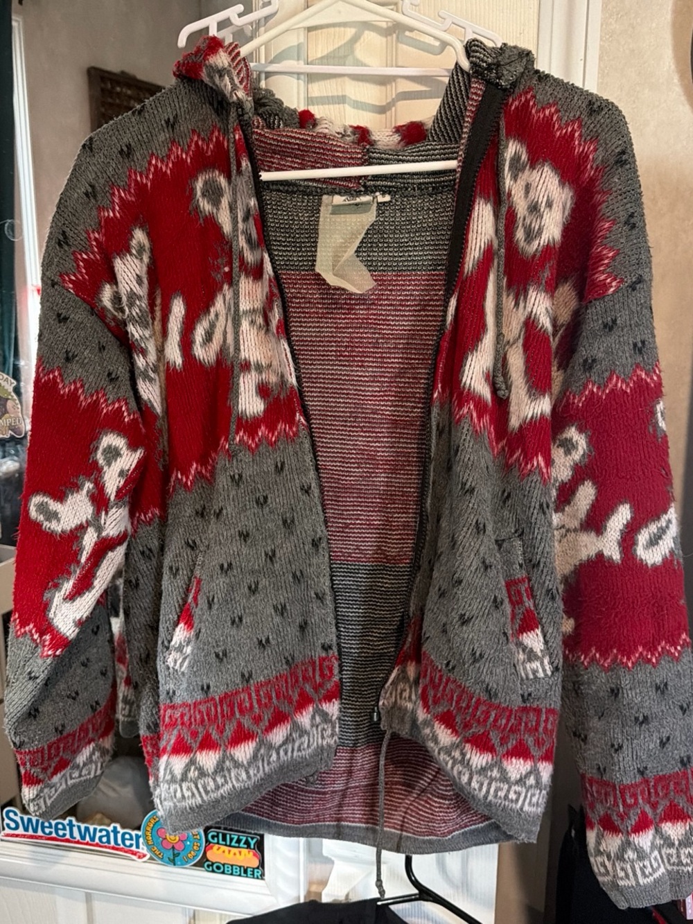 Grateful Dead Alpaca Zip Up Hoodie